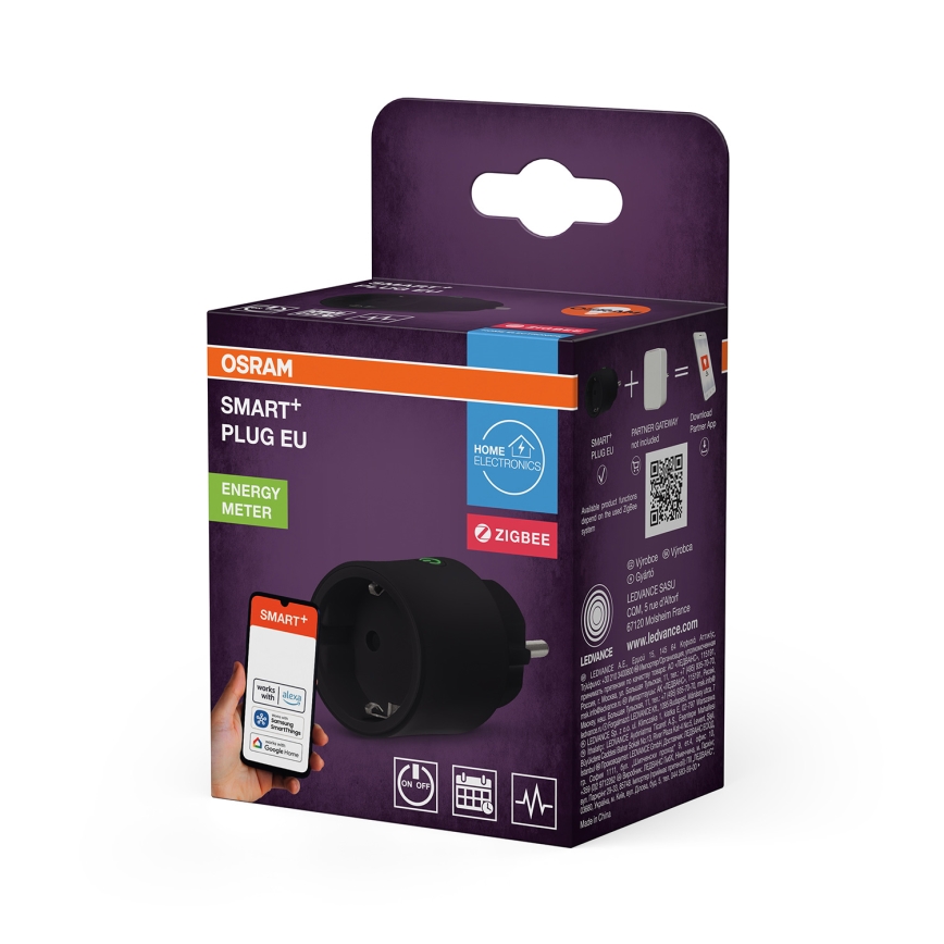 Osram - Priză inteligentă SMART+ SCHUKO 2300W/230V/10A negru