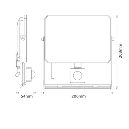 Proiector LED Osram cu senzor de mișcare și de crepuscul, 50W, 230V, 3000K, IP65, negru