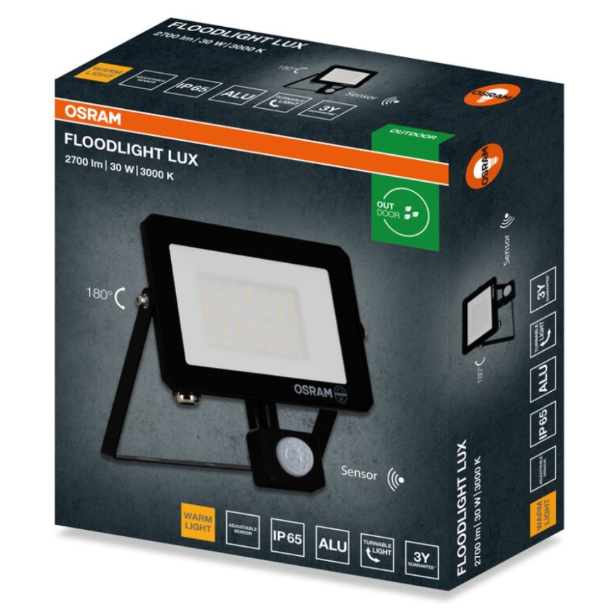 Osram - Proiector LED cu senzor FLOODLIGHT LED/30W/230V 3000K IP65