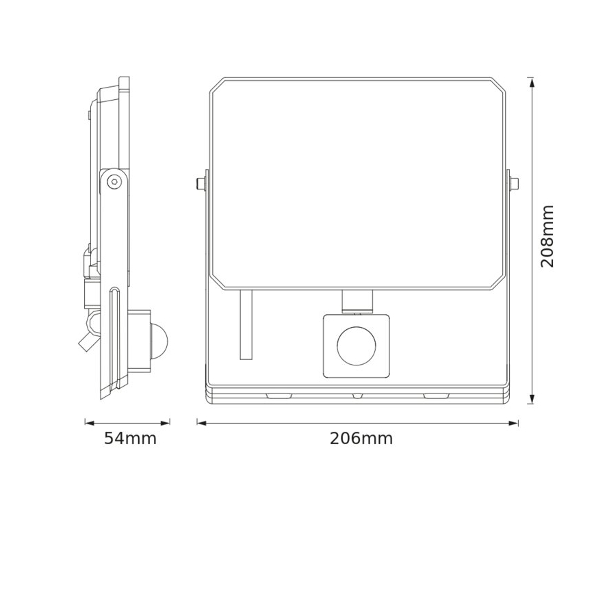 Osram - Proiector FLOODLIGHT LED cu senzor de mișcare și de crepuscul LED/50W/230V 6500K IP65 negru
