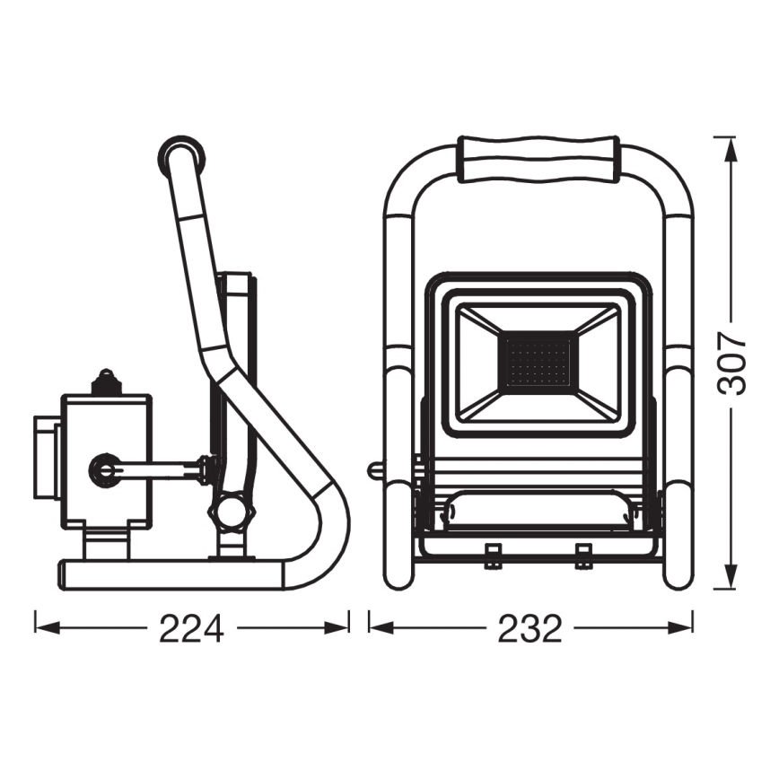 Osram - Proiector LED cu stativ R-STAND LED/30W/230V 4000K P44 portocaliu
