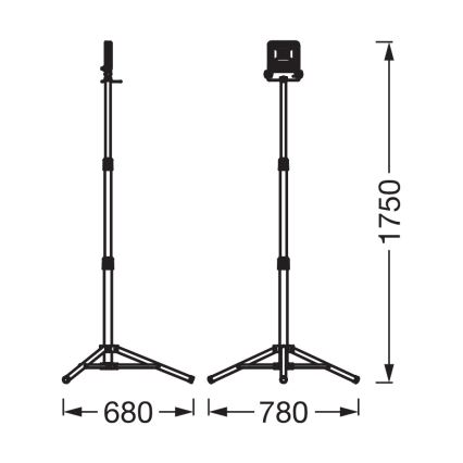 Osram - Proiector LED cu stativ TRIPOD LED/30W/230V 4000K IP65, portocaliu