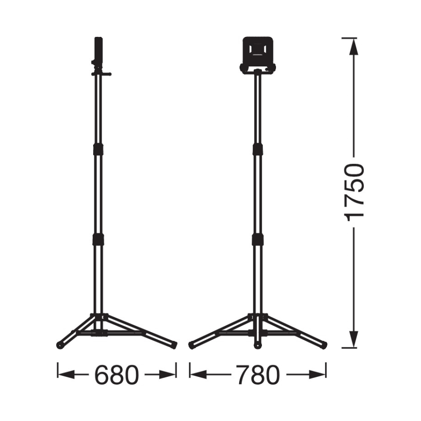 Osram - Proiector LED cu stativ TRIPOD LED/30W/230V 4000K IP65, portocaliu