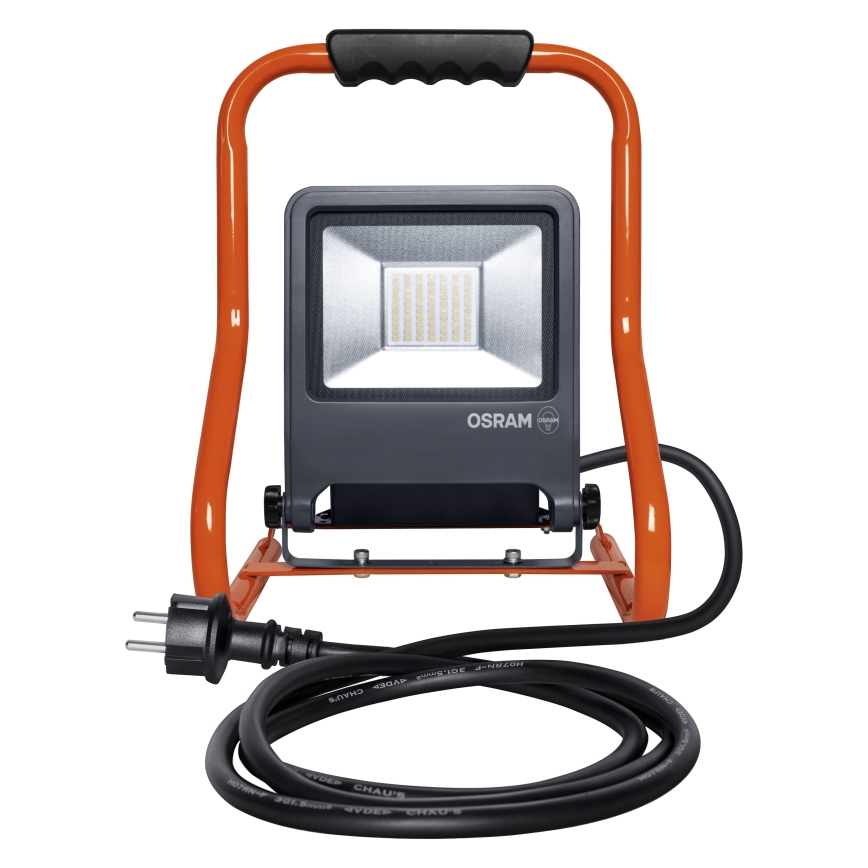 Osram - Proiector LED cu suport și prize R-STAND LED/50W/230V 4000K IP44 portocaliu/antracit