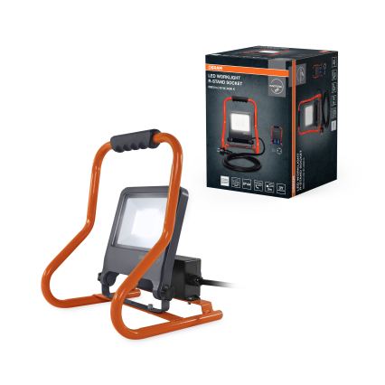 Osram - Proiector LED cu suport și prize R-STAND LED/50W/230V 4000K IP44 portocaliu/antracit