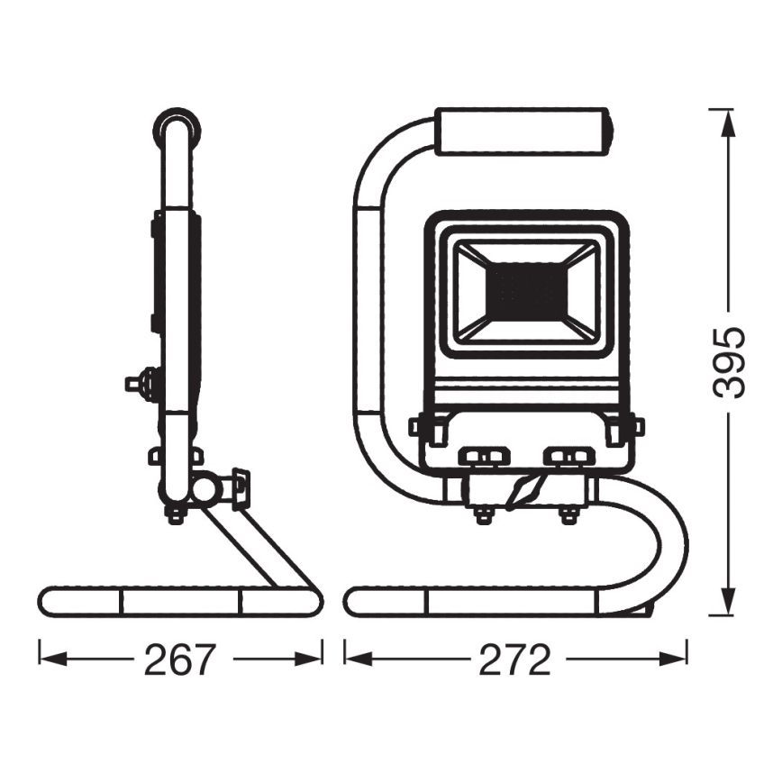 Osram - Proiector LED cu suport S-STAND LED/50W/230V 4000K IP65 antracit