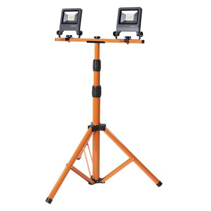 Osram - Proiector LED cu suport TRIPOD 2xLED/20W/230V 4000K IP65 portocaliu/antracit