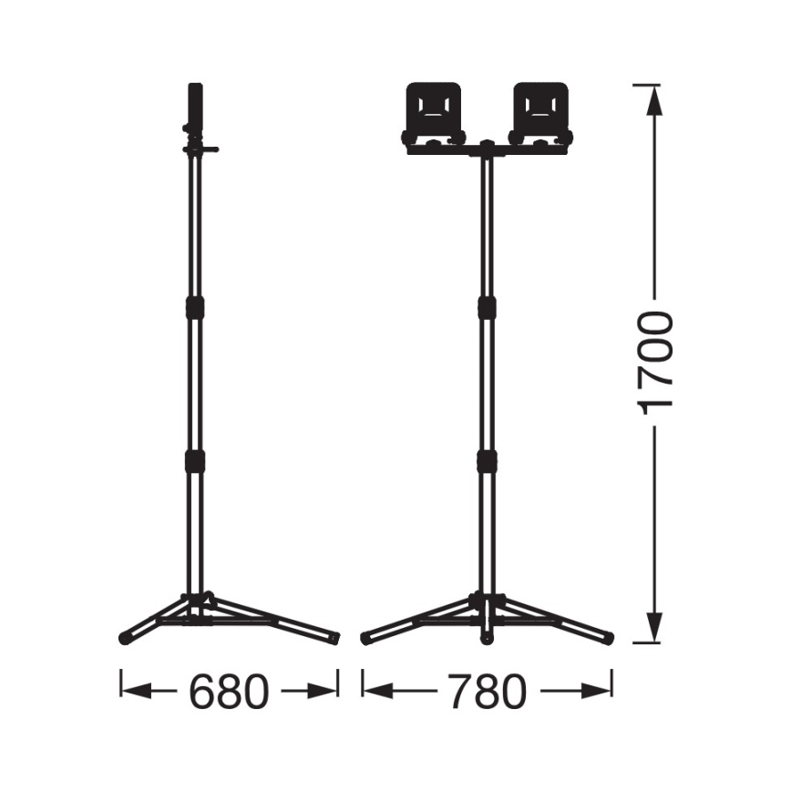 Osram - Proiector LED cu suport TRIPOD 2xLED/20W/230V 4000K IP65 portocaliu/antracit