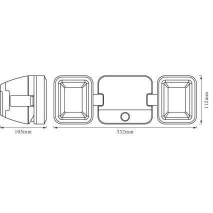 Osram - Proiector LED de perete pentru exterior cu senzor BATTERY 2xLED/5W/4xD IP54