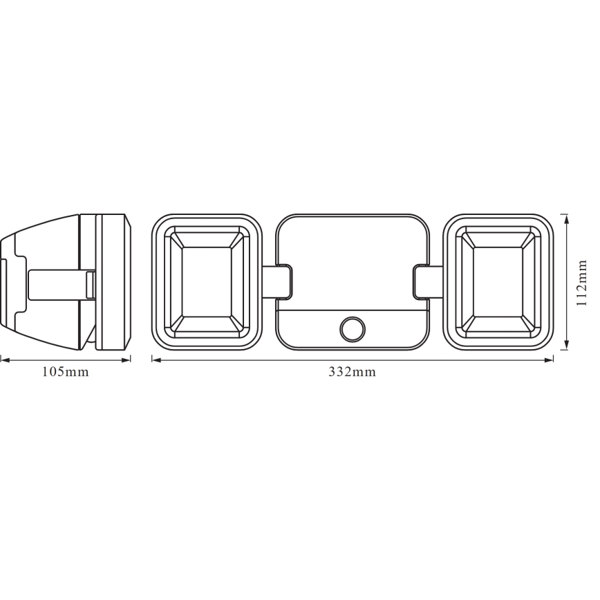 Osram - Proiector LED de perete pentru exterior cu senzor BATTERY 2xLED/5W/4xD IP54