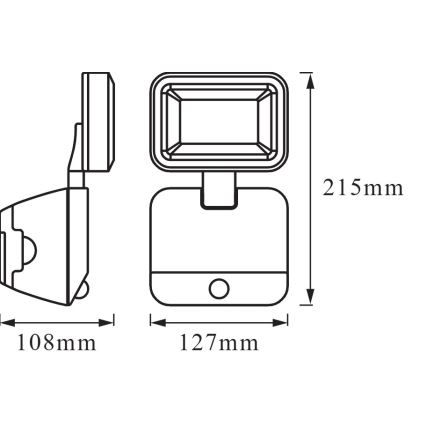 Osram - Proiector LED de perete pentru exterior cu senzor de mișcare BATTERY LED/4W/4xD IP54