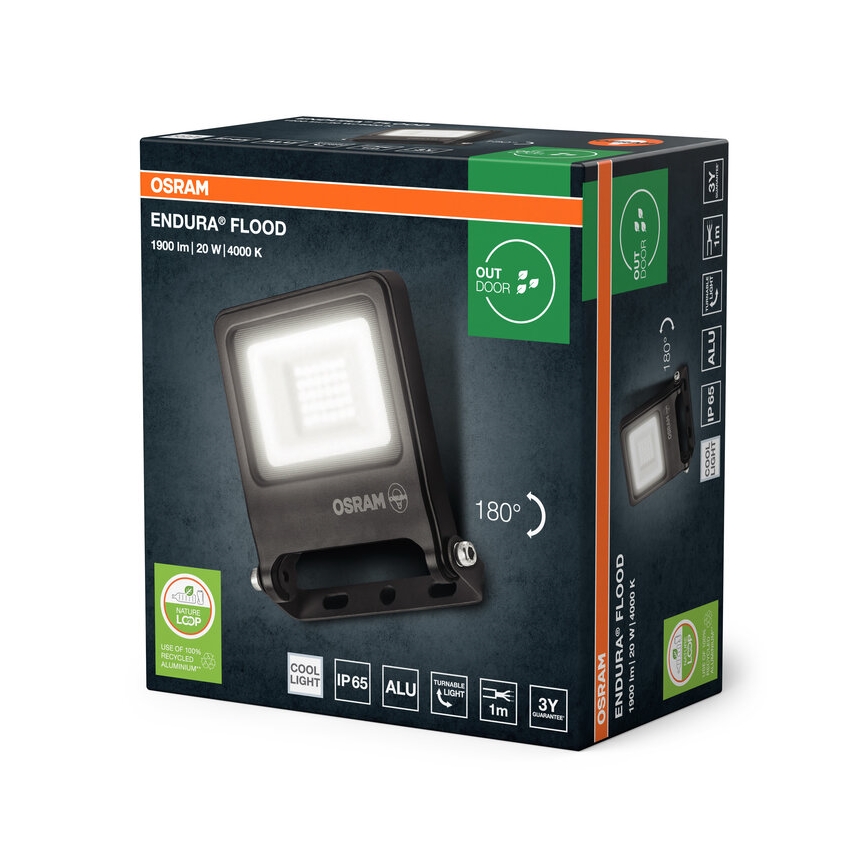 Osram - Proiector LED ENDURA, 20 W, 230 V, 4000 K, IP65