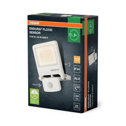 Osram - Proiector LED ENDURA cu senzor LED/30W/230V 3000K IP44
