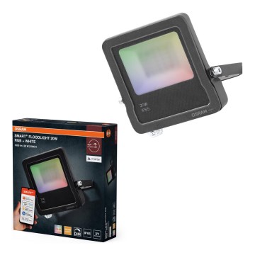 Osram - Proiector SMART+ LED RGBW dimerizabil, 20W, 230V, IP65, Wi-Fi