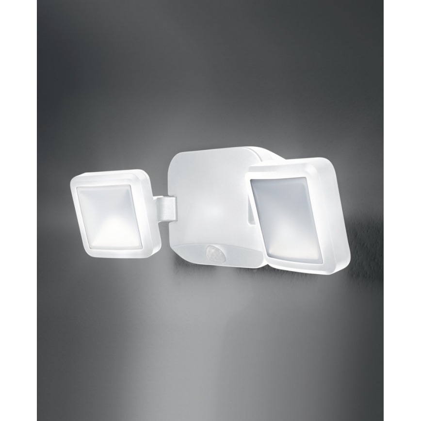 Osram - Reflector LED de exterior, montare pe perete, cu senzor BATTERY 2xLED/5W/4xD IP54