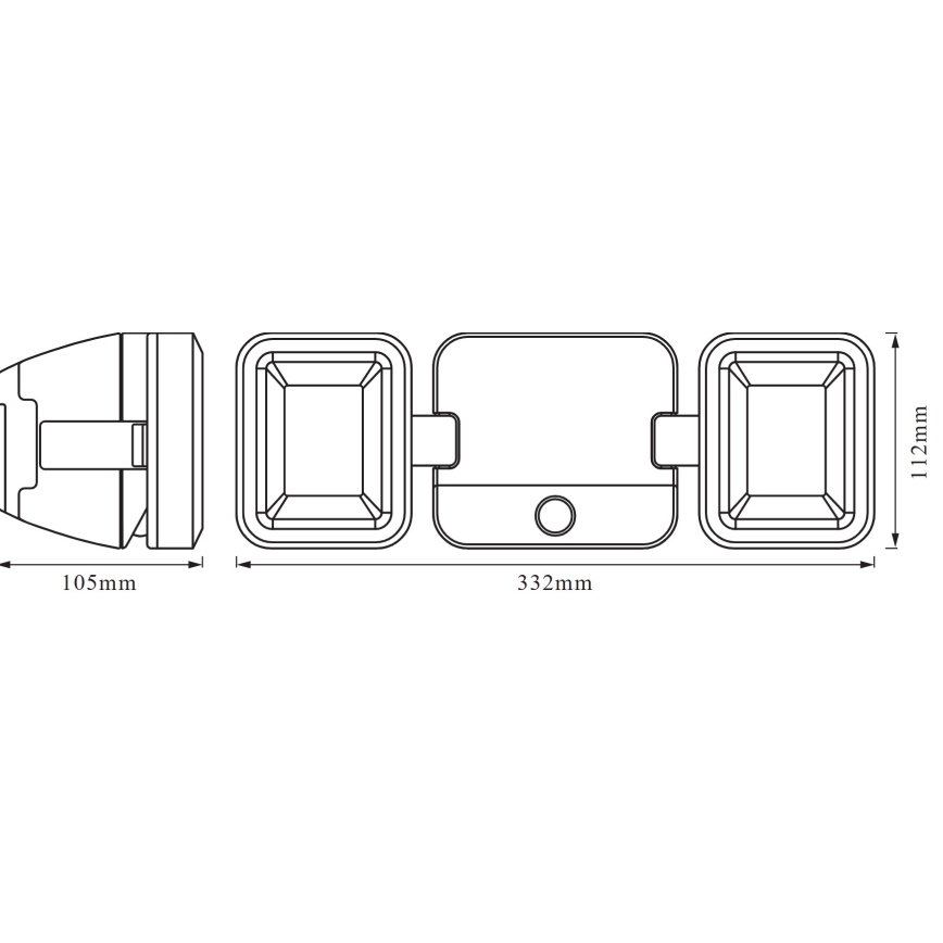 Osram - Reflector LED de exterior, montare pe perete, cu senzor BATTERY 2xLED/5W/4xD IP54
