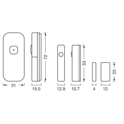 Osram - Senzor de contact SMART+ 3,7 V Wi‑Fi 500 mAh