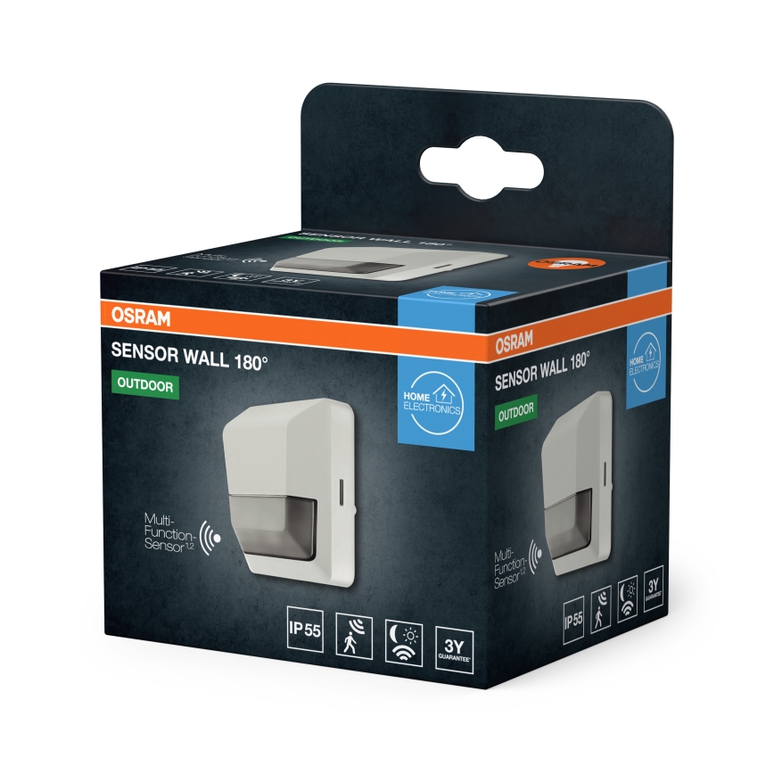 Osram - Senzor de mișcare cu infraroșu pentru exterior, 230 V, IP55, alb