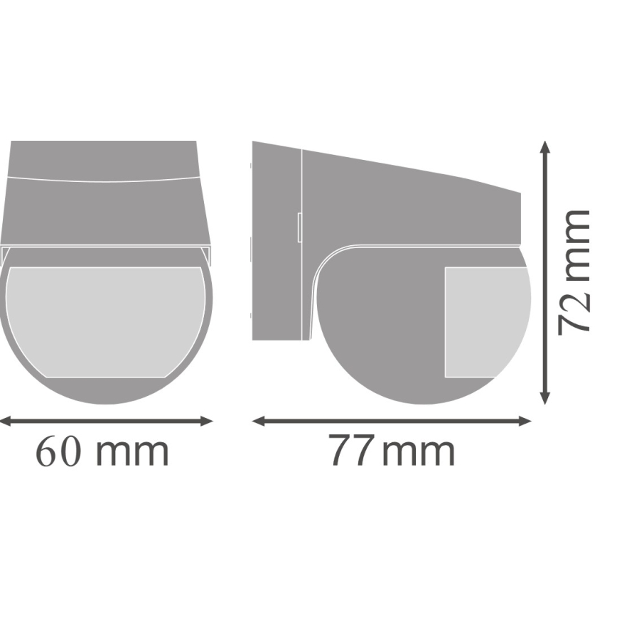Osram - Senzor de mișcare cu infraroșu pentru exterior 230V IP44 negru