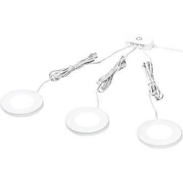 Osram - Set 3 buc. Lampă LED pentru montaj sub dulap UNDERCABINET, 8,5 W / 230 V / 3000 K, alb