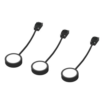 Osram - Set 3x corpuri LED pentru montaj sub dulap UNDERCABINET LED/3W/230V 3000K negru