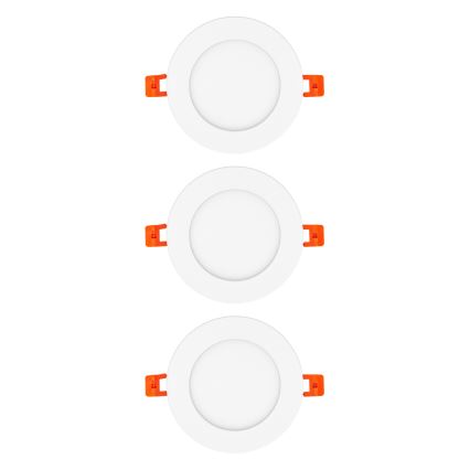 Osram - Set de 3 spoturi LED încastrate, 8W, 230V, 3000K, Ø 12 cm, alb