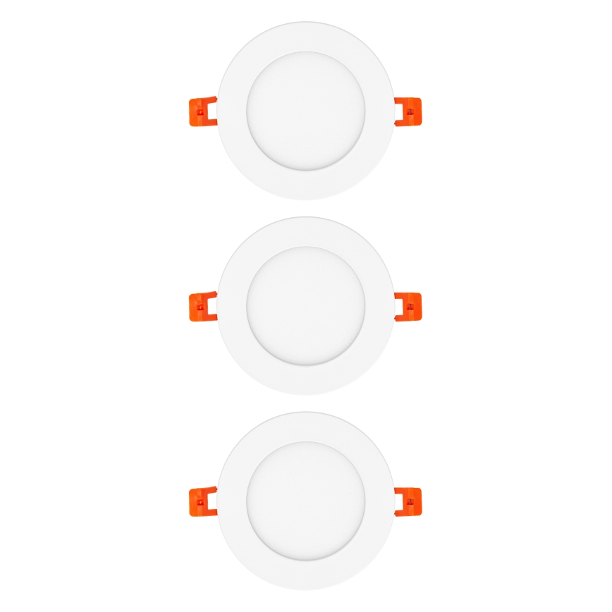 Osram - Set de 3 spoturi LED încastrate, 8W, 230V, 3000K, Ø 12 cm, alb