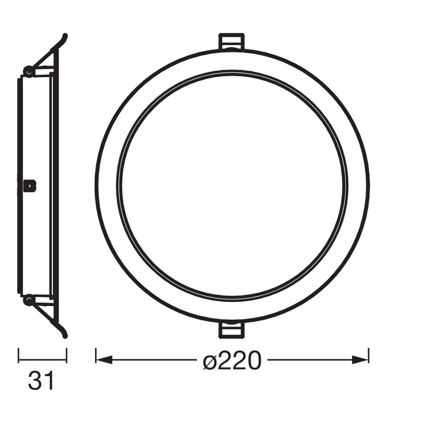 Osram - Set 6x corp de iluminat LED încastrat ESSENTIAL LED/18W/230V 4000K Ø 22 cm alb