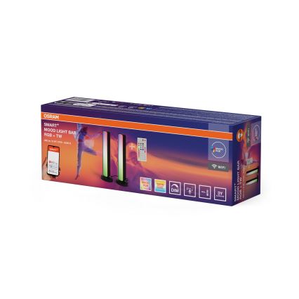 Osram - Set 2 buc. Lampă de masă LED RGBW dimabilă MOOD LIGHT LED/4W/230V 2700-6500K Wi-Fi + telecomandă