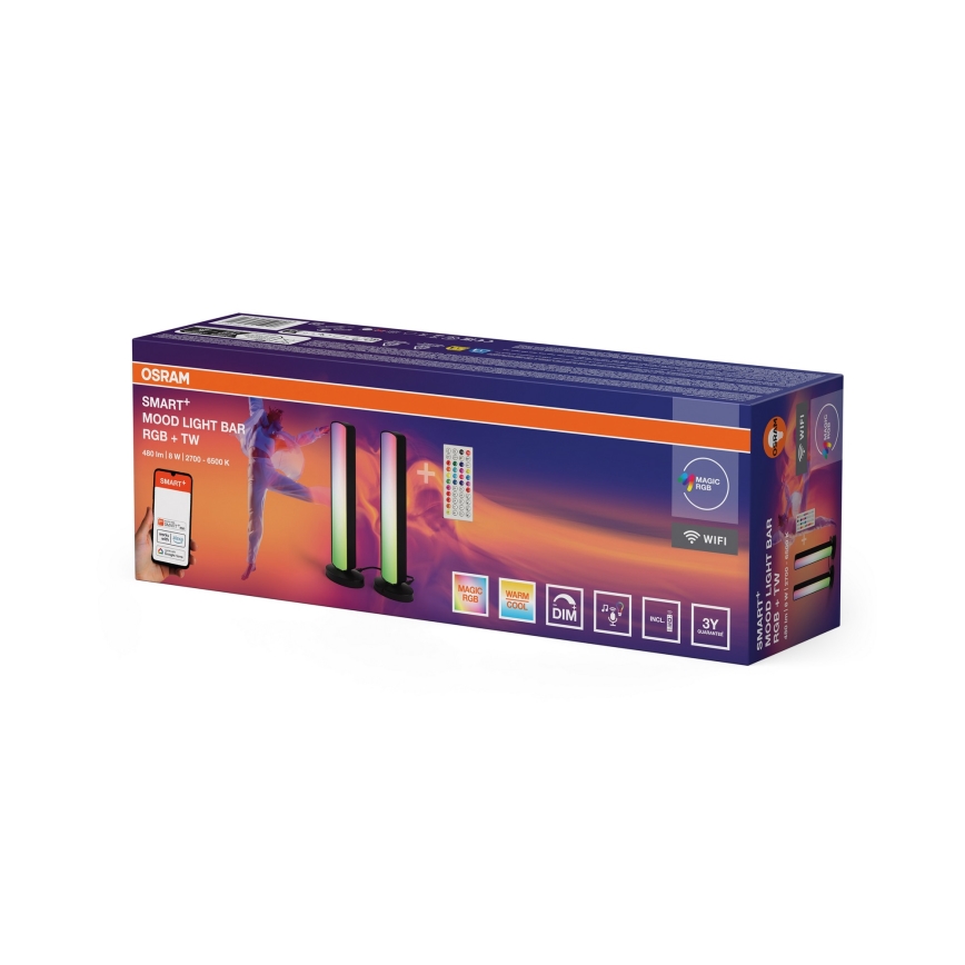 Osram - Set 2 buc. Lampă de masă LED RGBW dimabilă MOOD LIGHT LED/4W/230V 2700-6500K Wi-Fi + telecomandă