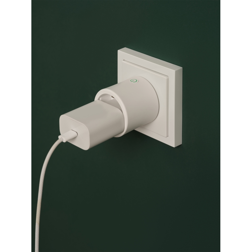 Osram - Set de 2 prize inteligente SMART+ MATTER SCHUKO 2300W/230V/10A Wi-Fi albe
