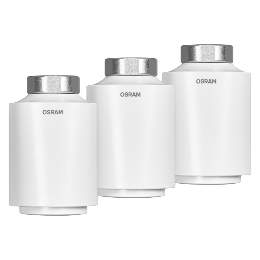Osram - Set de 3 capete termostatice SMART+ (alimentare 3x AA, Wi‑Fi)