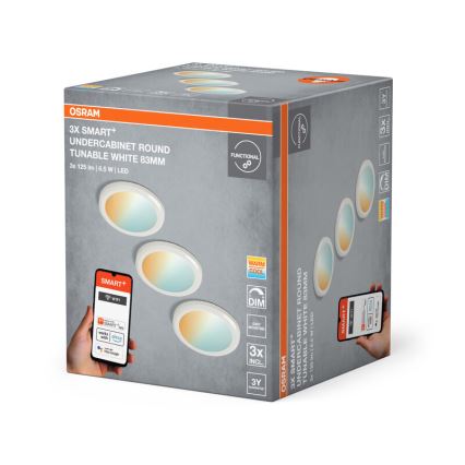 Osram - Set 3x corpuri LED dimabile SMART+ pentru montare sub dulap, LED/6,5W/230V 3000-6500K Wi-Fi