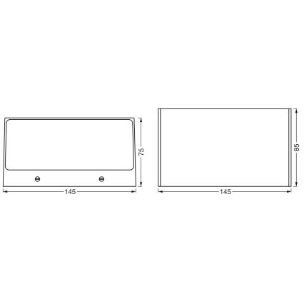 Osram - Aplică de perete pentru exterior SMART+ BRICK LED RGBW, reglabilă, 14W/230V IP44 Wi-Fi