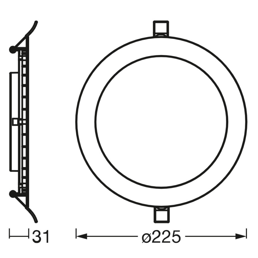 Osram - Spot LED încastrat SMART+ dimmabil, 22W, 230V, 3000-6500K, Wi-Fi