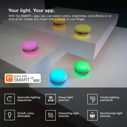 Osram SMART+ MACARON, difuzor cu LED RGB și lumină reglabilă, 1,75 W / 3,7 V, 450 mAh, verde