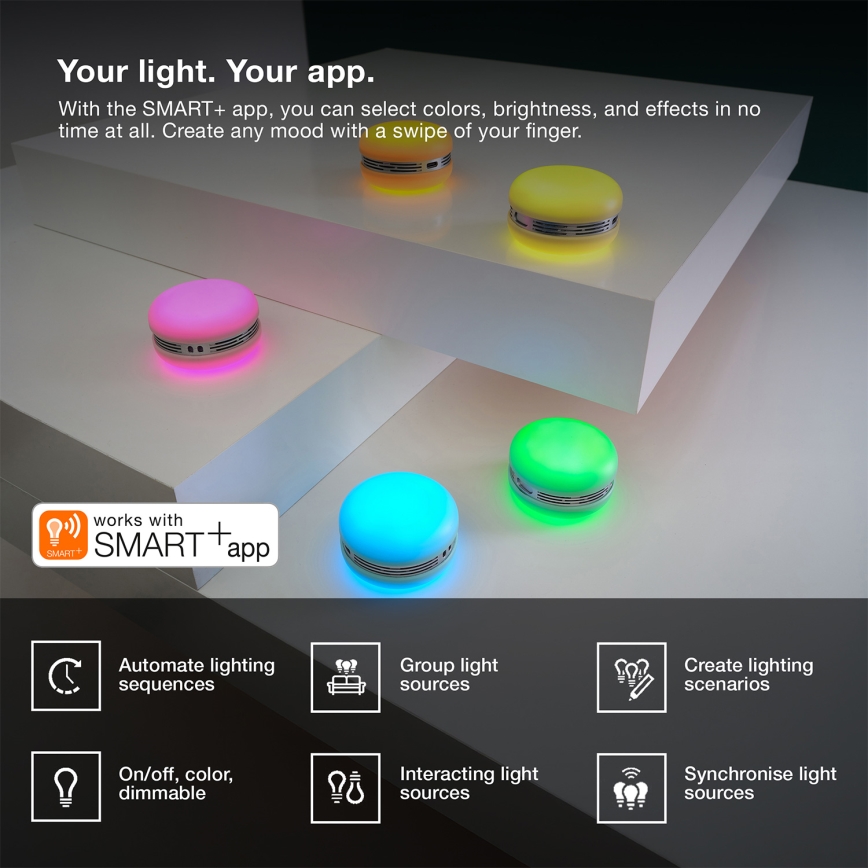 Osram SMART+ MACARON, difuzor cu LED RGB și lumină reglabilă, 1,75 W / 3,7 V, 450 mAh, verde