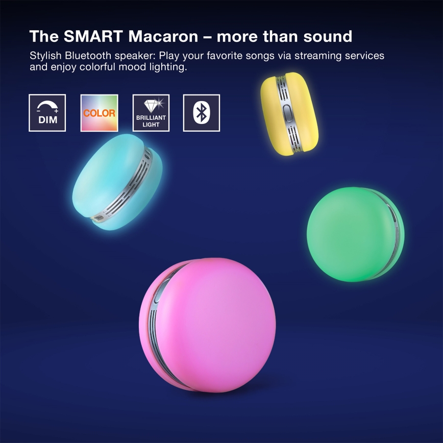 Osram SMART+ MACARON, difuzor cu LED RGB și lumină reglabilă, 1,75 W / 3,7 V, 450 mAh, verde