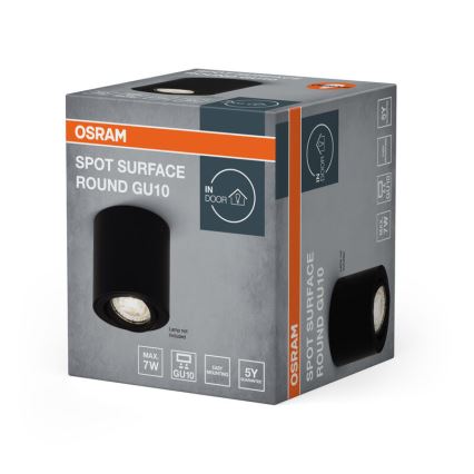 Osram - Spot 1x soclu GU10, 7W, 230V, negru