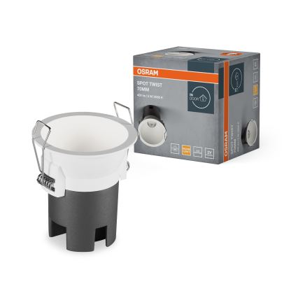Osram - Spot încastrat cu LED SPOT TWIST, 5W, 230V, 3000K, Ø 7 cm, alb