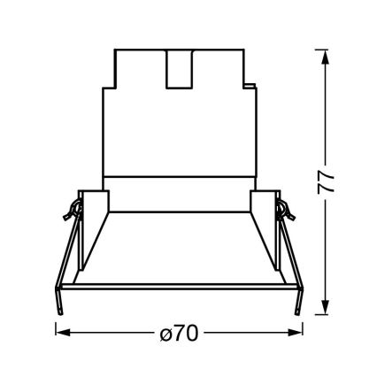 Osram - Spot încastrat cu LED SPOT TWIST, 5W, 230V, 3000K, Ø 7 cm, alb