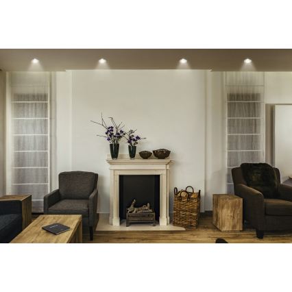 Osram - Spot LED încastrat SPOT TWIST, 5W, 230V, 3000K, Ø 7 cm, alb/argintiu