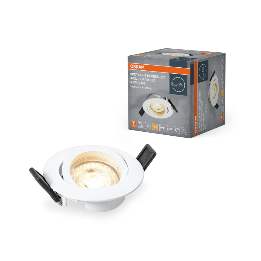 Osram - Spot LED încastrat SPOT 1xGU10/4,3W/230V 2700K CRI 90 alb