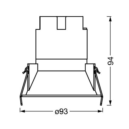 Osram - Spot LED încastrat SPOT TWIST, 10W, 230V, 3000K, diam. 9,3 cm, alb