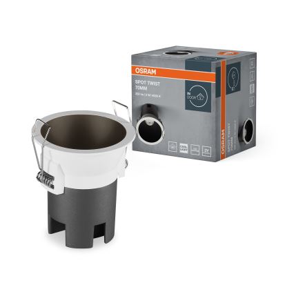 Osram - Spot LED încastrat SPOT TWIST, 5W, 230V, 4000K, Ø 7 cm, alb/negru