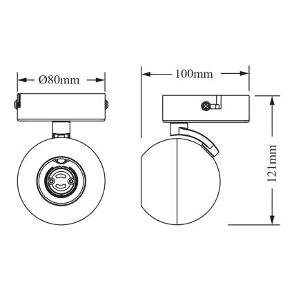 Osram - Spot SPHERAL 1xGU10/6W/230V alb