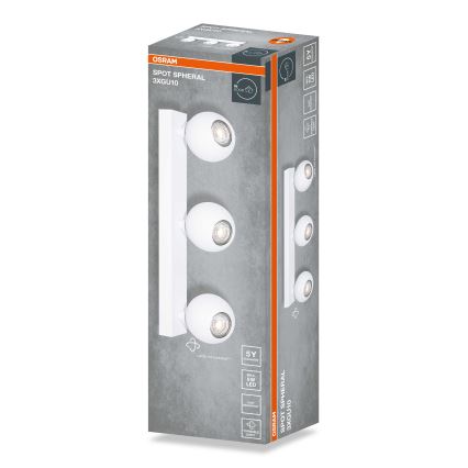Osram - Spot SPHERAL 3x GU10/6W/230V alb