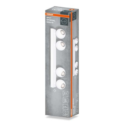 Osram - Spot SPHERAL 4x GU10/6W/230V, alb