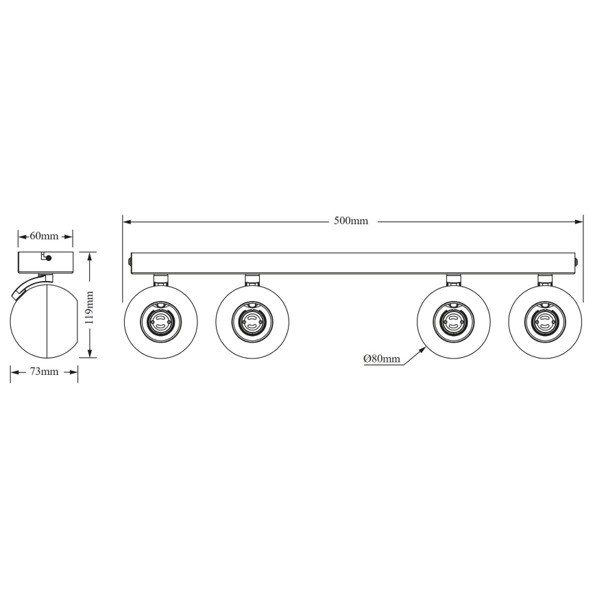 Osram - Spot SPHERAL 4x GU10/6W/230V, alb