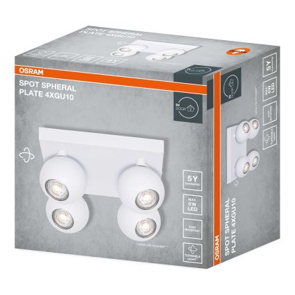 Osram - Spot SPHERAL 4x GU10/6W/230V alb